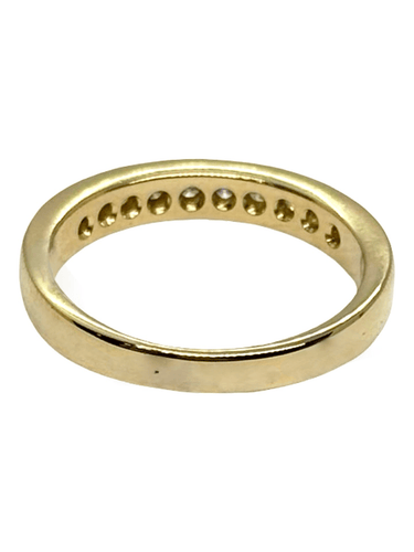 Demi-alliance en or jaune 18k et diamants, 0,50 ct 58 Facettes 2408