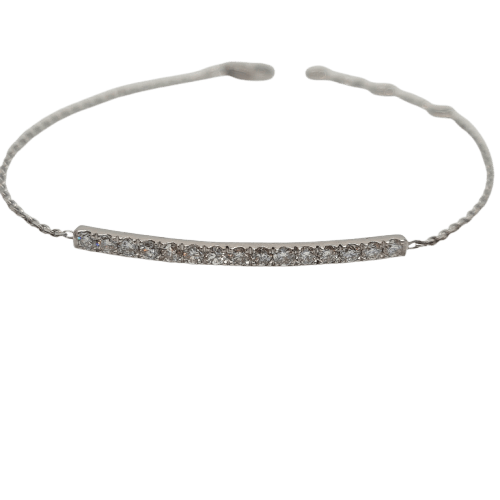Bracelet en or blanc 18 carats serti de diamants naturels 58 Facettes #BT22