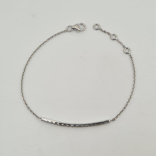 Bracelet en or blanc 18 carats serti de diamants naturels 58 Facettes #BT22