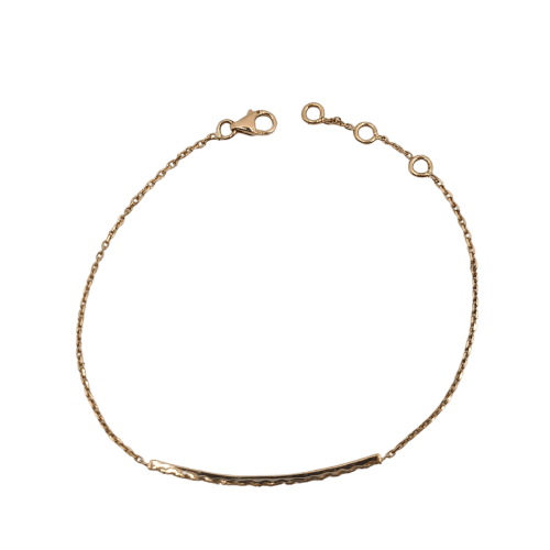 Bracelet en or rose 18 carats serti de diamants 58 Facettes #BT24