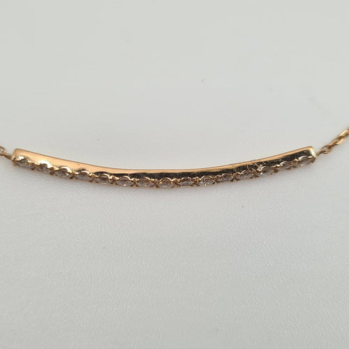 Bracelet en or rose 18 carats serti de diamants 58 Facettes #BT24