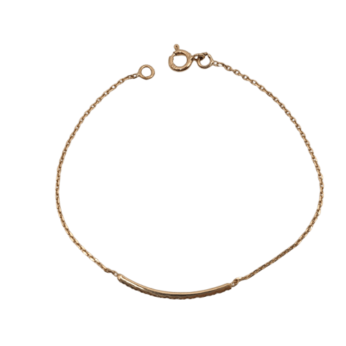 Bracelet en or rose 18 carats serti de diamants 58 Facettes #BT25