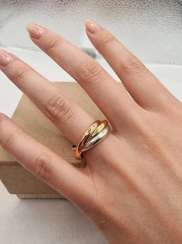 Cartier Trinity - Bague en or blanc, rouge et jaune 18k 58 Facettes CM-155