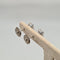 Boucles d’oreilles en or blanc 18k avec diamants naturels 58 Facettes #BT38