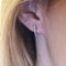 Boucles d’oreilles en or blanc 18k avec diamant naturel 58 Facettes #BT39