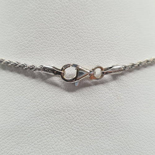 Collier - Chaîne corde en or blanc 18k 58 Facettes #BT33