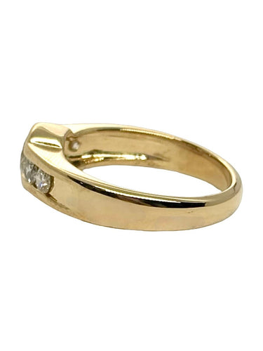 Bague solitaire en or jaune 18k, diamants 1 ct 58 Facettes 2407
