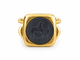 Bague 54 Hermès - Bague chevalière en corozo et métal doré 58 Facettes BS228
