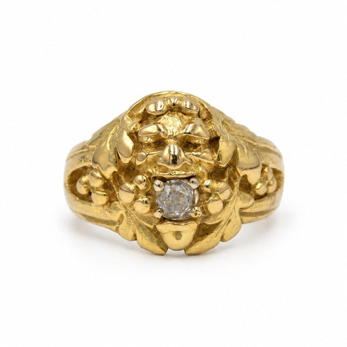 Bague Art nouveau en or jaune 750‰ et diamant taille ancienne 58 Facettes 260286R