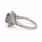 Bague Marguerite en or blanc 750‰, saphir et diamants 58 Facettes 260283R