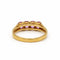 Demi-alliance en or jaune 750‰, diamants et saphirs roses 58 Facettes 260291R