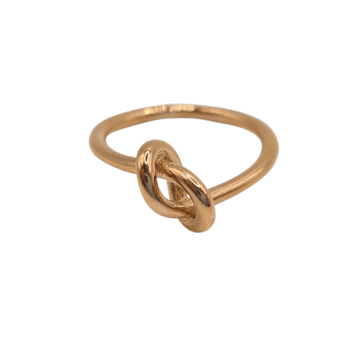 Bague nœud en or rose 18k 58 Facettes #4135