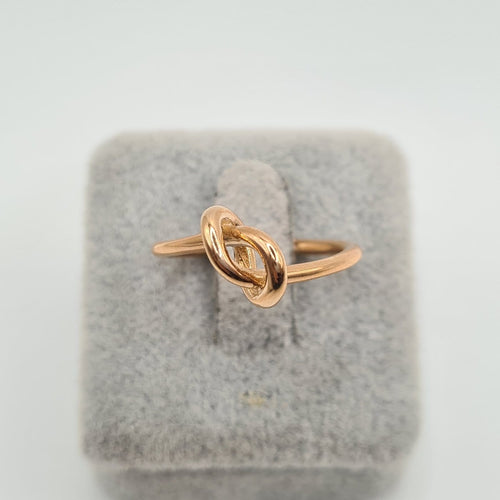 Bague nœud en or rose 18k 58 Facettes #4135