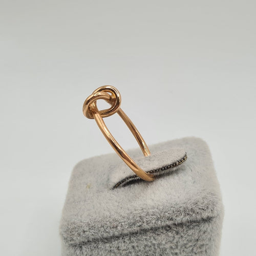 Bague nœud en or rose 18k 58 Facettes #4135