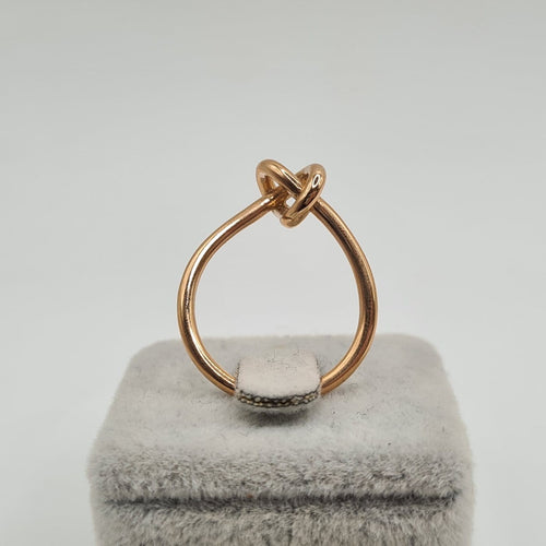 Bague nœud en or rose 18k 58 Facettes #4135