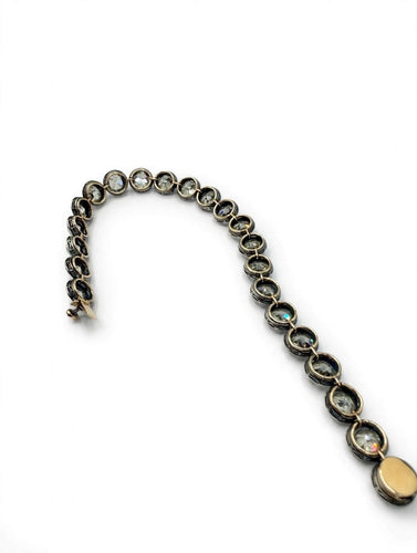 Bracelet rivière en or avec diamants taille coussin ancienne, époque victorienne 58 Facettes 615/26 B
