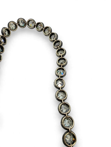 Bracelet rivière en or avec diamants taille coussin ancienne, époque victorienne 58 Facettes 615/26 B