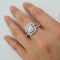 Bague en or blanc 18k avec diamants 58 Facettes #BT41