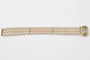 Bracelet à trois rangs de perles, fermoir en or jaune 18 carats et aigue-marine 58 Facettes 13445