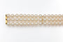 Bracelet à trois rangs de perles, fermoir en or jaune 18 carats et aigue-marine 58 Facettes 13445