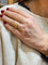 Bague 53 Alliance en or jaune 18 carats, tour complet de diamants sertis rail 58 Facettes Tc