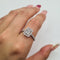Bague en or blanc 18k avec diamants 58 Facettes #BT1