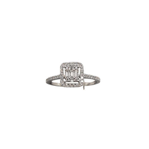 Bague en or blanc 18k et diamants 58 Facettes #BT2