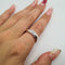 Bague alliance en or blanc 18 carats avec diamant 58 Facettes #BT6