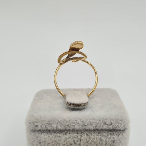Bague serpent en or jaune 18k 58 Facettes #BT9