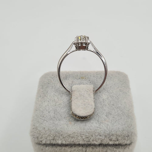 Bague solitaire en or blanc 18k 58 Facettes #BT10