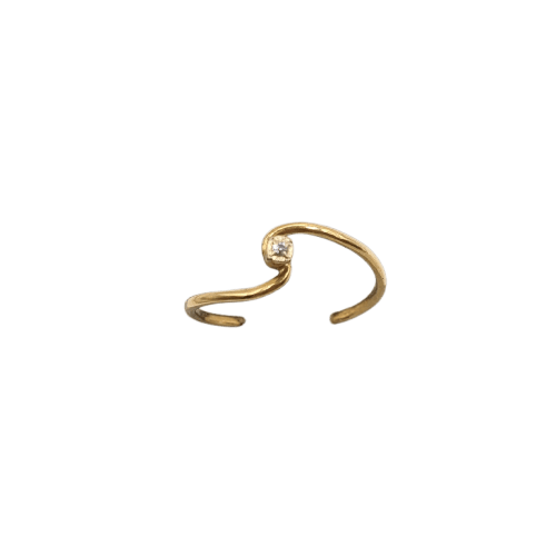 Bague solitaire en or jaune 18k 58 Facettes #BT12
