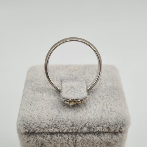 Bague alliance en or blanc 18 carats 58 Facettes #BT15