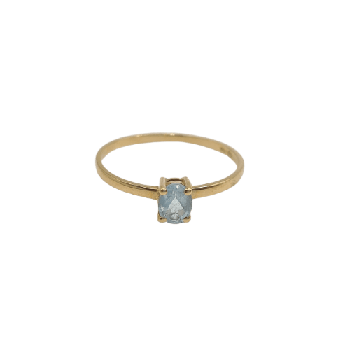 Bague solitaire en or jaune 58 Facettes #BT17