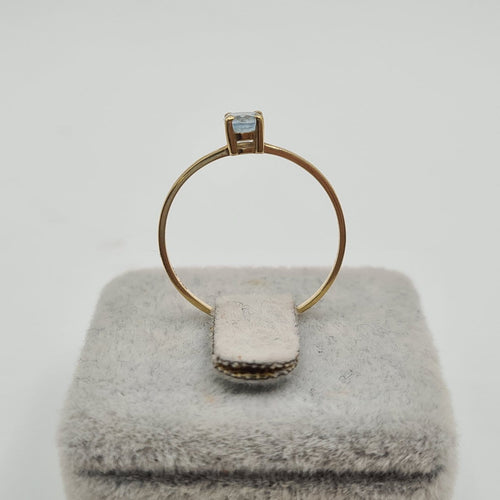 Bague solitaire en or jaune 58 Facettes #BT17