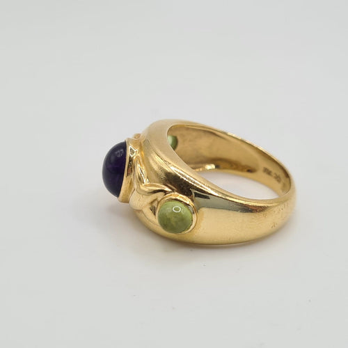 Bague 54 Bague en or jaune 18k et améthyste 58 Facettes #BT19