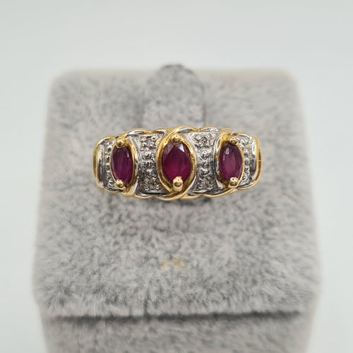 Bague 52 Bague en or jaune et rubis 58 Facettes #BT20