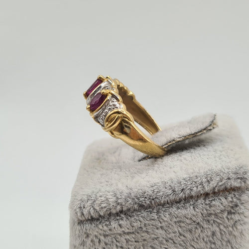 Bague 52 Bague en or jaune et rubis 58 Facettes #BT20