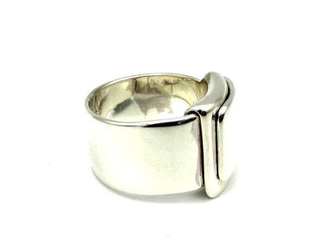 Bague 53 Hermès - Bague Pliage en argent 925 58 Facettes HERMES BG 1053