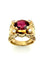 Bague 57 Bague Tank - Or rose 18k, tourmaline rose et diamants, vers 1945-1950 58 Facettes VINTAGE BG DV2609002-2