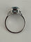 Bague 52 Bague en platine avec aigue-marine taille émeraude et diamants 58 Facettes LOT 6802