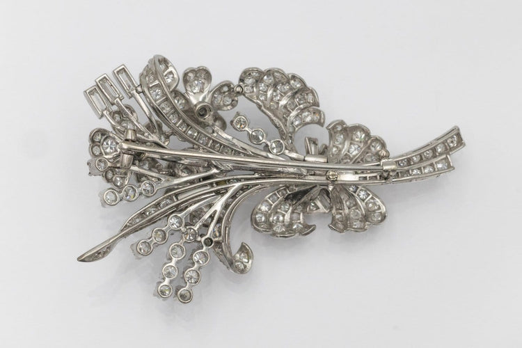 Broche Broche en or blanc 18 carats sertie de diamants, 10 ct 58 Facettes OPK01