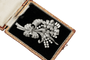 Broche Broche en or blanc 18 carats sertie de diamants, 10 ct 58 Facettes OPK01