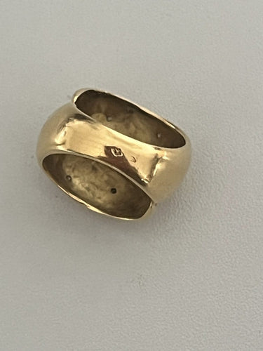 Bague 51 Bague jonc croisé en or jaune 18k avec diamants 58 Facettes LOT 6828