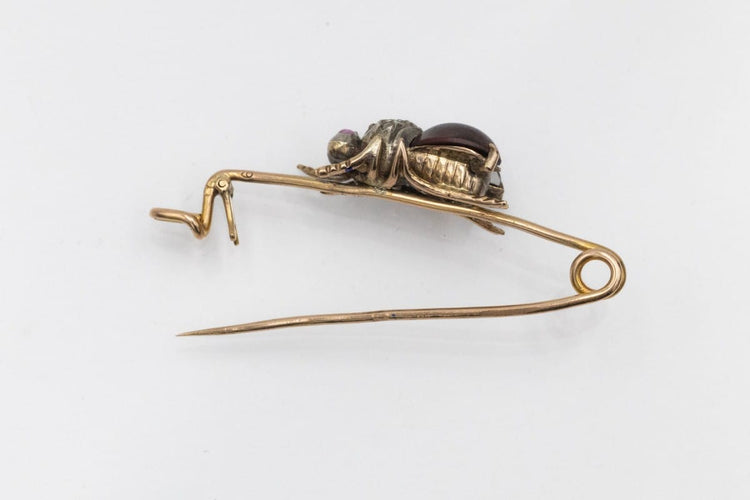 Broche Broche - Motif de mouche en or jaune 18 carats, XIXe siècle 58 Facettes 12124
