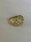 Bague 54 Bague matelassée en or jaune 18k avec diamants 58 Facettes LOT 6836