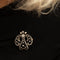 Broche Broche ancienne en platine, diamants naturels et deux perles fines 58 Facettes LOT 6873