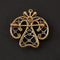 Broche Broche ancienne en platine, diamants naturels et deux perles fines 58 Facettes LOT 6873