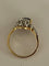 Bague 57 Bague ancienne toi et moi en platine et or jaune 18k, saphir et diamants 58 Facettes LOT 6903