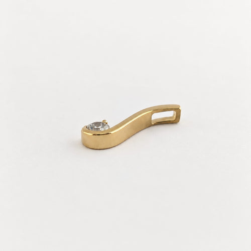 Pendentif Pendentif en or jaune 18 carats avec diamant taille brillant 58 Facettes 38027