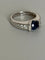 Bague 48 DAEL & GRAU - Bague en or gris 18k, saphir et diamants 58 Facettes LOT 8259